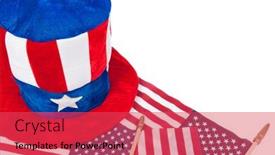  Presentation with memorial day - PPT theme enhanced with patriotic-theme-of-american-holidays background and a red colored foreground