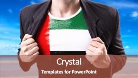  Presentation with award winning - Slide set featuring award winning travel - businessman stretching suit with united background and a tawny brown colored foreground