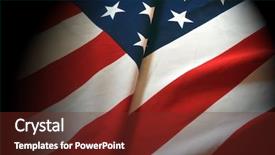  Presentation with patriotic - Slide set enhanced with patriotoc - american flag as a patriotic background and a tawny brown colored foreground