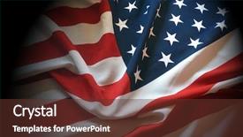  Presentation with patriotic - Beautiful slide set featuring patriotoc - american flag as a patriotic backdrop and a tawny brown colored foreground