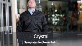  Presentation with security - Slide set featuring intercept - security man standing indoors background and a dark gray colored foreground