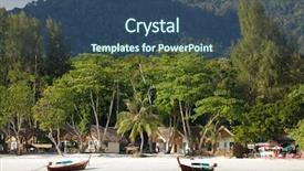  Presentation with island - Presentation theme consisting of pattaya-beach-in-ko-lipe background and a ocean colored foreground