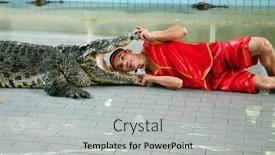  Presentation with performer - Cool new slide set with pattaya-thailand-9-november-show backdrop and a  colored foreground