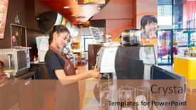  Presentation with thailand food - Theme enhanced with pattaya-thailand-february-21-2016 background and a coral colored foreground