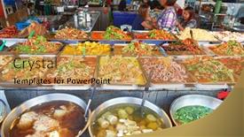  Presentation with popular - Presentation theme featuring pattaya-thailand-february-21-2016 background and a gold colored foreground