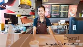  Presentation with thailand food - Slide set consisting of pattaya-thailand-february-25-2016 background and a coral colored foreground