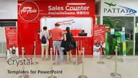  Presentation with cities - PPT theme featuring pattaya-thailand-february-26-2016 background and a mint green colored foreground