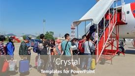  Presentation with airasia - Slide set enhanced with pattaya-thailand-february-26-2016 background and a mint green colored foreground