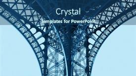  Presentation with eiffel tower - Colorful presentation design enhanced with pattern-in-detail-from-closeup backdrop and a ocean colored foreground