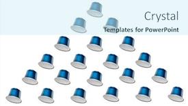  Presentation with capsules - Presentation theme featuring pattern-made-of-blue background and a cool aqua colored foreground