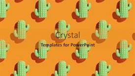  Presentation with cactus - PPT layouts having pattern-mexican-style-cactus background and a gold colored foreground