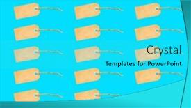  Presentation with craft - Presentation theme featuring pattern-of-brown-craft-paper background and a cyan colored foreground