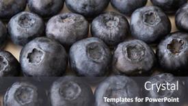  Presentation with blueberries - Presentation theme enhanced with pattern-of-fresh-blueberries background and a dark gray colored foreground