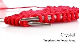 Presentation with knitting - Audience pleasing PPT layouts consisting of pattern of knitting isolated backdrop and a white colored foreground