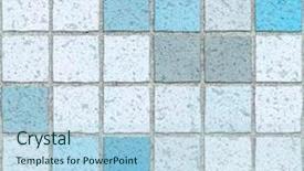  Presentation with tile wall seamless - Amazing slide deck having pattern of seamless ceramic tile wall texture backdrop and a light blue colored foreground