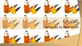  Presentation with high quality - PPT layouts enhanced with pattern-of-two-perfume-cosmetic background and a yellow colored foreground