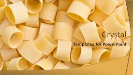  Presentation with pattern - Audience pleasing presentation theme consisting of pattern-of-uncooked-pasta-calamarata backdrop and a yellow colored foreground