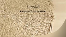  Presentation with woven - Colorful slide set enhanced with pattern-of-weave-mat-woven backdrop and a coral colored foreground