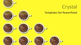  Presentation with high quality - Presentation theme enhanced with pattern-of-white-coffee-cups background and a  colored foreground