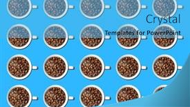  Presentation with high quality - Slide deck featuring pattern-of-white-coffee-cups background and a light blue colored foreground
