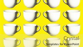  Presentation with high tea - Theme having pattern-of-white-coffee background and a  colored foreground