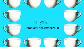  Presentation with high tea - Presentation design enhanced with pattern-of-white-coffee background and a cyan colored foreground