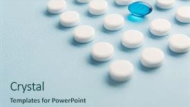  Presentation with herbal capsule - PPT layouts with pattern of white tablet background and a lemonade colored foreground