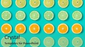  Presentation with orange lime - PPT layouts enhanced with pattern on blue background orange background and a teal colored foreground