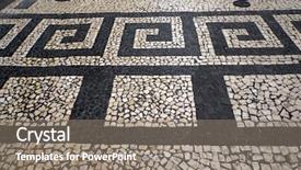  Presentation with mosaic pavement - Slides consisting of pattern on streets and squares background and a gray colored foreground
