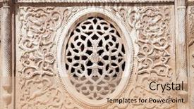  Presentation with iran - Colorful PPT theme enhanced with pattern stone window in shiraz backdrop and a coral colored foreground