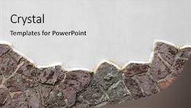  Presentation with marble tile texture stone wall - Amazing PPT theme having pattern texture background with stone backdrop and a light gray colored foreground