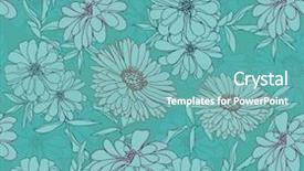  Presentation with hand drawn brush stroke design - Audience pleasing slides consisting of pattern with hand drawn flowers backdrop and a seafoam green colored foreground