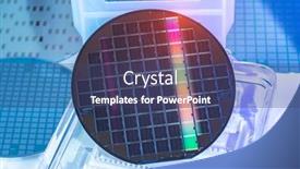  Presentation with wafers - Slides consisting of patterned-silicon-wafers background and a ocean colored foreground
