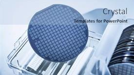  Presentation with wafers - PPT theme enhanced with patterned-silicon-wafers background and a light blue colored foreground