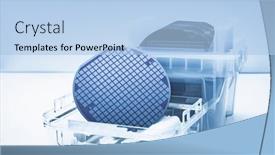  Presentation with wafers - Presentation enhanced with patterned-silicon-wafers background and a light blue colored foreground