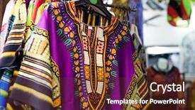  Presentation with patterns - Amazing PPT layouts having patterns at african market backdrop and a tawny brown colored foreground