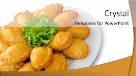  Presentation with meat - Slides consisting of patties-stuffed-with-meat background and a white colored foreground