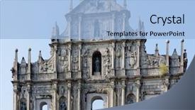  Presentation with paul - Colorful presentation theme enhanced with ruins of st paul's backdrop and a light blue colored foreground