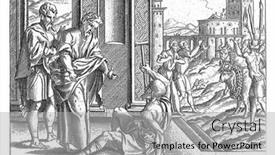  Presentation with paul - Cool new PPT theme with paul-addresses-a-cripple backdrop and a light gray colored foreground