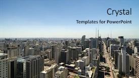  Presentation with paulista avenue in sao paulo - Beautiful slide deck featuring paulista avenue sao paulo brazil backdrop and a  colored foreground