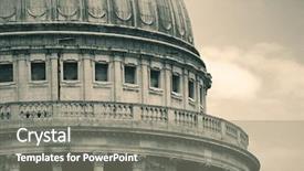  Presentation with pauls letter to romans - Slides with pauls cathedral closeup in london background and a gray colored foreground