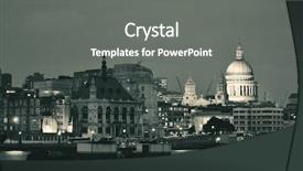  Presentation with london at night - PPT layouts consisting of pauls cathedral over thames river background and a gray colored foreground