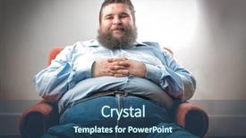  Presentation with pause - Colorful theme enhanced with pause - big fat man sitting backdrop and a  colored foreground