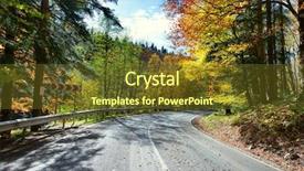  Presentation with forest road - Beautiful presentation featuring paved road in the autumn backdrop and a tawny brown colored foreground