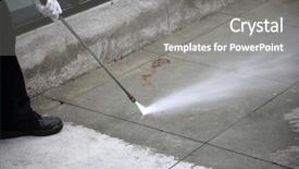  Presentation with downtown los angeles - Cool new presentation theme with pavement - pressure washing an unidentifiable city backdrop and a gray colored foreground
