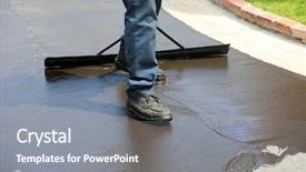  Presentation with pavement - Audience pleasing theme consisting of pavement - private drive way street rehabilitation backdrop and a gray colored foreground