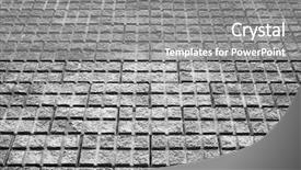  Presentation with concrete pavement - Amazing PPT theme having pavement built with concrete elements backdrop and a gray colored foreground