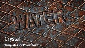  Presentation with water utility - Beautiful slides featuring caste system - water cover lid manhole utility backdrop and a tawny brown colored foreground