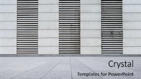  Presentation with pavement - Slide deck with pavement design - part of wall of modern background and a light gray colored foreground