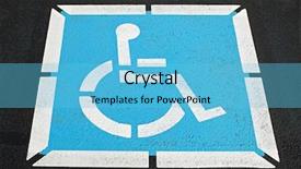  Presentation with handicap - Theme consisting of pavement handicap symbol background and a light blue colored foreground